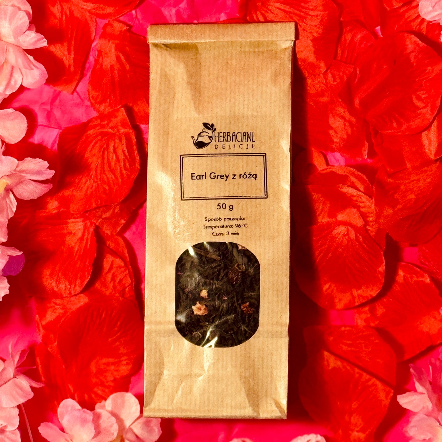 HERBATA CZARNA EARL GREY Z RÓŻĄ