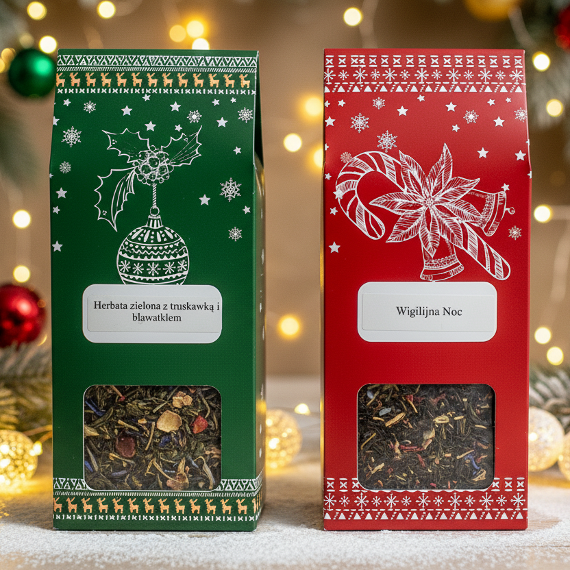 HERBATA ZIELONA Z TRUSKAWKĄ I BŁAWATKIEM- OWOCOWA ŚWIEŻOŚC.